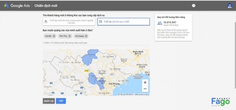 chay quang cao tren google