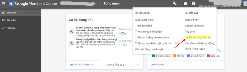 Cách liên kết Google Merchant và Google Shopping Ads