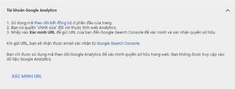 Xác minh bằng Analytics