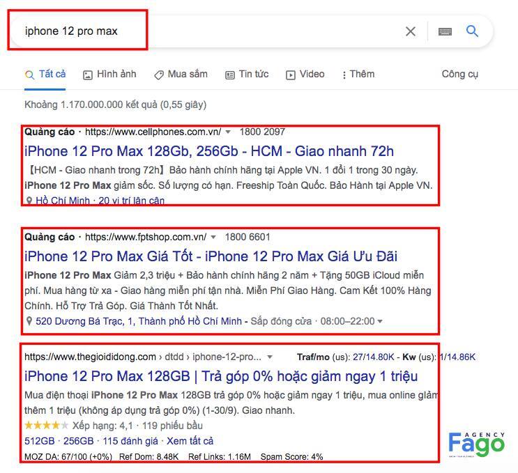 Hiển thị nhiều thông tin hơn trên mẫu quảng cáo
