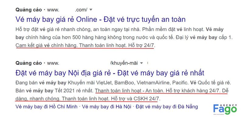 Ví dụ một đoạn mở rộng thông tin có cấu trúc