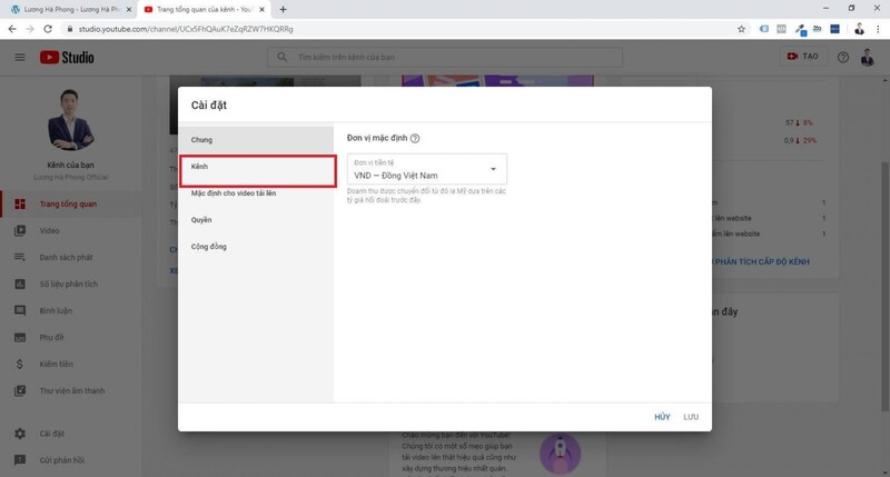 Trong phần cài đặt nâng cao bạn chọn liên kết tài khoản