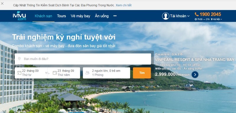 Với Website đặt tour du lịch, bạn có thể tìm kiếm và đặt tour trực tuyến